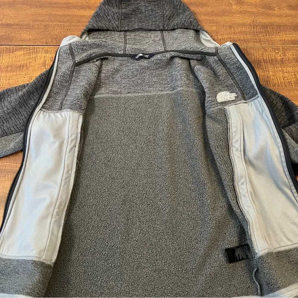 The North Face Men's S Gray Charcoal Gordon Lyons Alpine Full Zip Fleece Hoodie